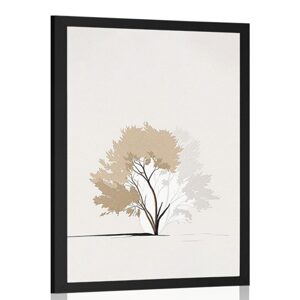 Plagát minimalistický strom s listami