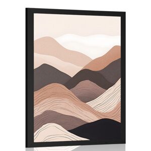Plagát abstraktné tvary hory
