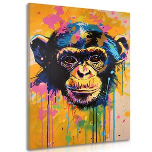 Obraz opica s imitáciou maľby