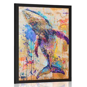 Plagát veľryba s imitáciou maľby
