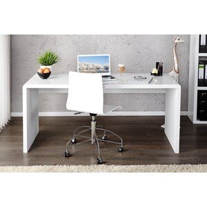 Estila Moderný dizajnový kancelársky písací stôl Trade 120cm biely