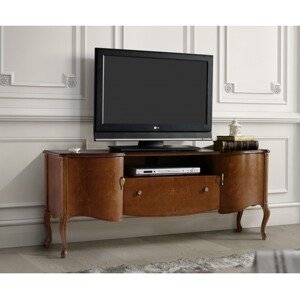 Estila Luxusný vyrezávaný rustikálny TV stolík RUSTICA z masívu klasický štýl