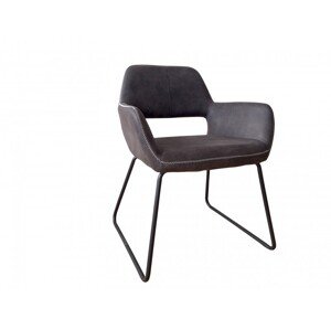 Estila Retro dizajnová sivá stolička Pala s opierkami na ruky 79cm