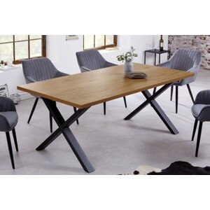 Estila Industriálny jedálenský stôl Westford z dreva s kovovými nohami 180cm