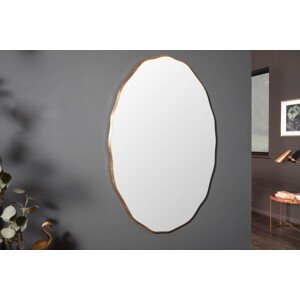 Estila Art-deco moderné oválne nástenné zrkadlo Simplifica vo vkusnom ráme 100cm
