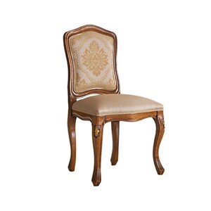 Estila Luxusná klasická čalúnená jedálenská stolička Clasica z dreveného masívu s vyrezávanou výzdobou 100cm