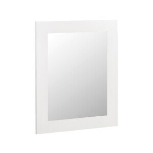 Estila Klasické nástenné obdĺžnikové zrkadlo Blanc v bielom prevedení z masívneho dreva mindi 110cm