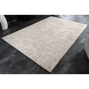 Estila Eegantný dizajnový koberec Lana obdĺžnikového tvaru béžovej farby s geometrickým zdobením 230cm
