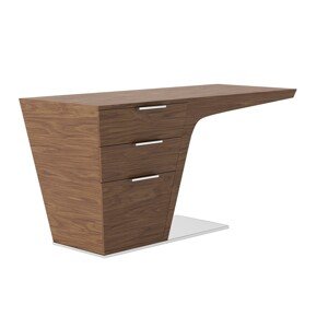 Estila Moderný kancelársky stôl Vita Naturale s tromi zásuvkami hnedý 150cm