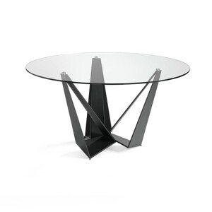 Estila Sklenený okrúhly jedálenský stôl Urbano 130-150cm