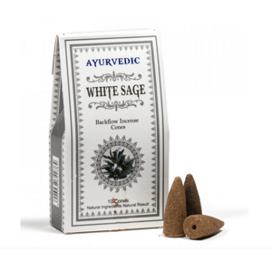 Vonné kužele Ayurvedic “Tekoucí Dým“ - White Sage, 30 g.