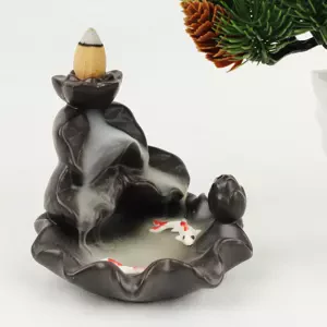 Stojan na vonné kužele - Tečúci dym - Jazierko, Keramika