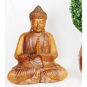 Drevená Socha - Meditující Budha 40 cm