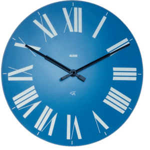 Nástenné hodiny Firenze, modré, priem. 36 cm - Alessi