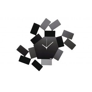 Nástenné hodiny Stanza Scirocco, čierne, priem. 46 cm - Alessi