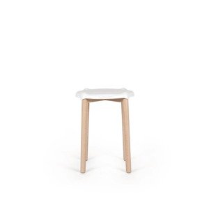 Barová stolička POELE, nízka, viac variantov - Alessi Farba: bílá