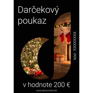 DecorOnline Darčekový poukaz v hodnote 200 €