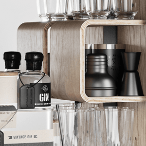 Kúpeľňová skrinka / kanister - Bathroom Cabinet, Nano Black, 6 variantov - Danish Fuel Varianta: Oak