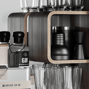 Kúpeľňová skrinka / kanister - Bathroom Cabinet, Nano Black, 6 variantov - Danish Fuel Varianta: Walnut