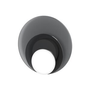 Stropná / nástenná lampa DOT 06, viac variantov - TUNTO Model: černý rám a krycí část, skleněný panel šedý / šedá