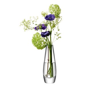 LSA Flower Single stem váza sklenená 17cm číra, Handmade