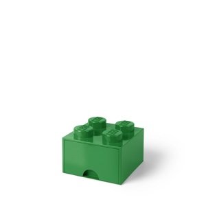 Úložný box 4 so zásuvkou, viac variant - LEGO Farba: tmavě zelená