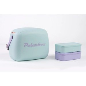 Chladiaci box POP Summer style, 6 l, nebesky modrá/fialová - Polarbox