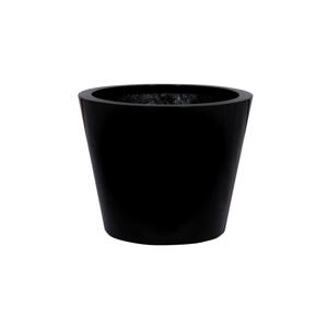 Kvetináč Bucket, farba leská čierna, viac veľkostí - PotteryPots Velikost: M - v. 50 cm, ⌀ 58 cm