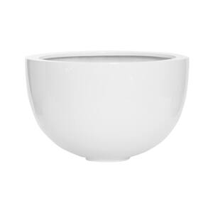Kvetináč Bowl, farba lesklá biela, viac veľkostí - PotteryPots Velikost: M - v. 28 cm, ⌀ 45 cm
