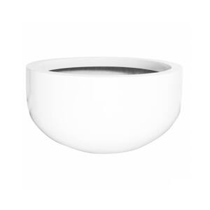 Kvetináč City bowl, farba lesklá biela, viac veľkostí - PotteryPots Velikost: L - v. 68 cm, ⌀ 128 cm