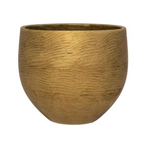 Kvetináč Mini Orb, farba metalická zlatá, viac veľkostí - PotteryPots Velikost: M - v. 21 cm, ⌀ 25 cm