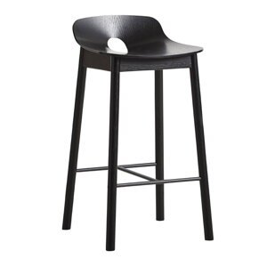 Barová stolička "Mono", 65 cm, 2 varianty - Woud Varianta: jaseň, čierna farba