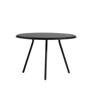 Konferenčný stolík "Soround", 14 variantov - Woud Varianta: Ø 60 cm - dub, čierny | čierne nohy (39,5 cm)