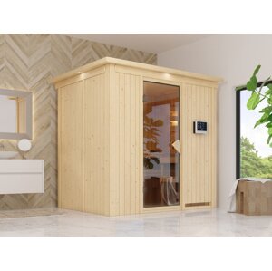 Interiérová fínska sauna 195x151 cm Dekorhome,Interiérová fínska sauna 195x151 cm Dekorhome