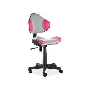 Študentská kancelárska stolička Q-G2 Sivá / ružová,Študentská kancelárska stolička Q-G2 Sivá / ružová