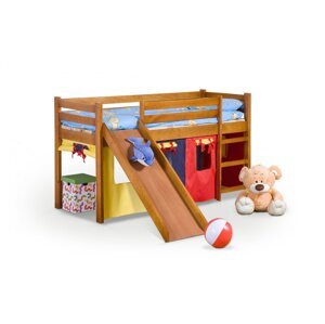 Detská poschodová posteľ so šmýkačkou NEO PLUS Jelša,Detská poschodová posteľ so šmýkačkou NEO PLUS Jelša