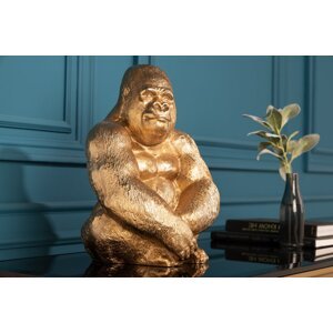 Dekoračná socha gorila ZHAM Dekorhome Zlatá,Dekoračná socha gorila ZHAM Dekorhome Zlatá