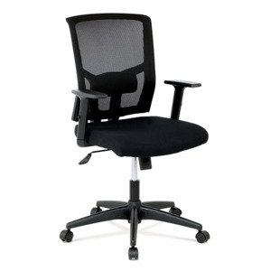 Kancelárska stolička KA-B1012 látka / plast Čierna,Kancelárska stolička KA-B1012 látka / plast Čierna